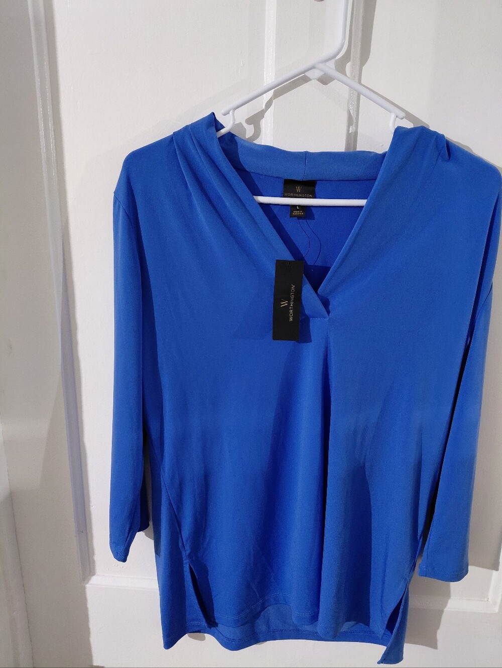 Valerie Stevens Royal Blue V-Neck Long Sleeve Tunic